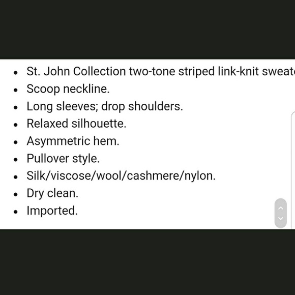 πHost Pick ! St.John Indigo White Sweater Med - Picture 6 of 6